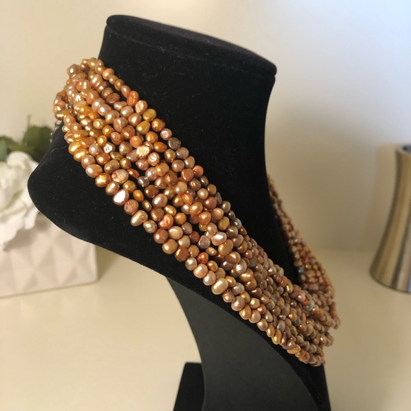 Silpada Freshwater Pearl 8 Strand Necklace - Picture 3 of 4